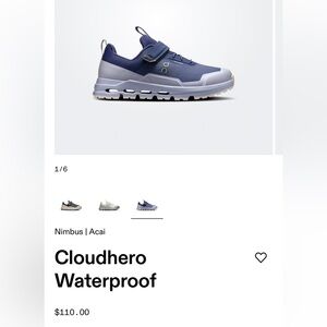 On Running Cloudhero Kids Sneakers - Nimbus Acai size 1(kids)